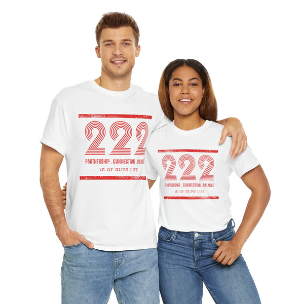 Retro Angel 222 Meaning - Unisex 10 of Cups Heavy Cotton Tee